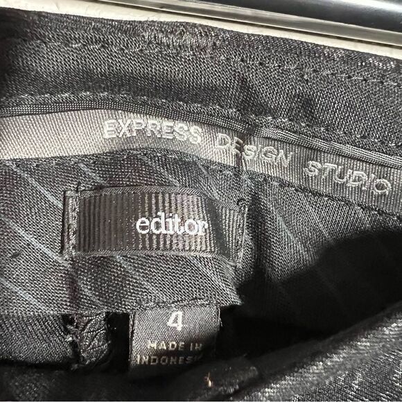 Express Design Studio Black Houndstooth Low Rise Editor Pants Womens Size 4 - Picture 5 of 8